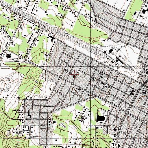 Topographic Map of Church of God in Christ, TX