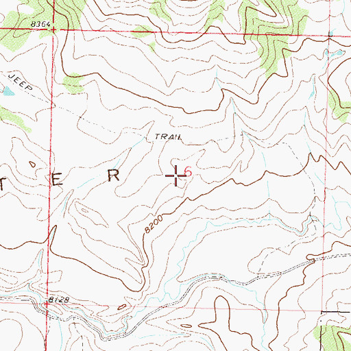 Topographic Map of Slater Park, CO