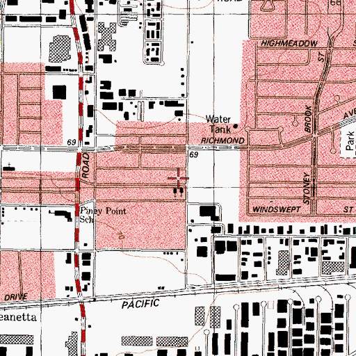 Topographic Map of Union Bethel African Methodist Episcopal Church, TX