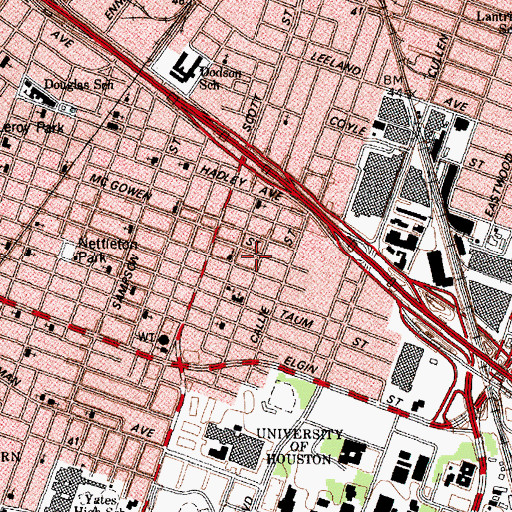 Topographic Map of Apostolic Faith Mission Church, TX
