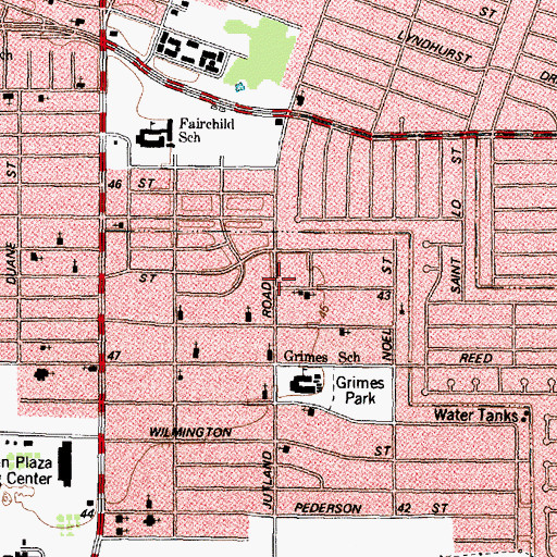 Topographic Map of Apostolic House of Prayer Church, TX
