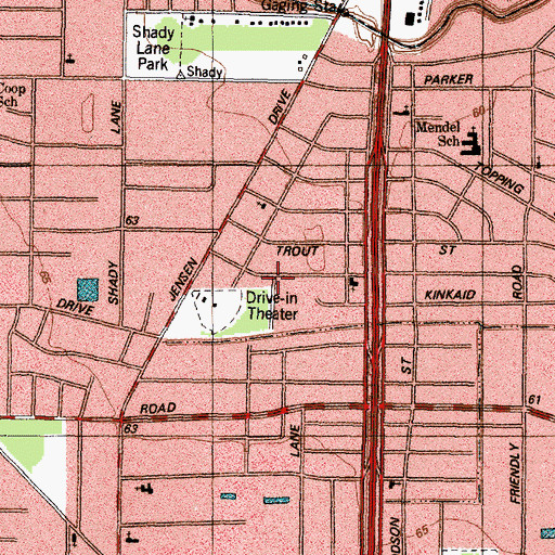 Topographic Map of Apostolica Iglesia Church, TX