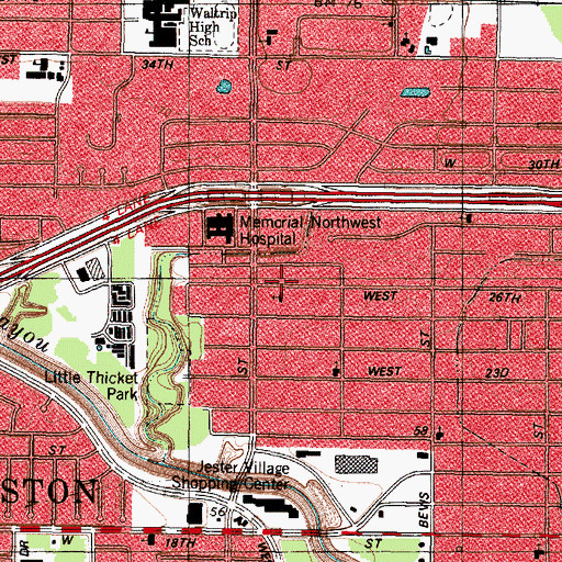 Topographic Map of Assembly Apostolic Church, TX