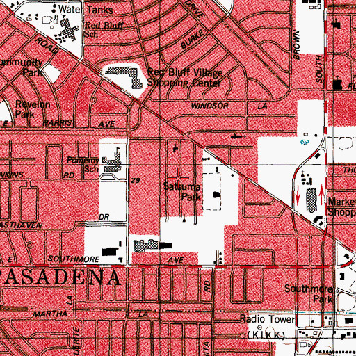Topographic Map of Iglesia Apostolica de Mexico Church, TX