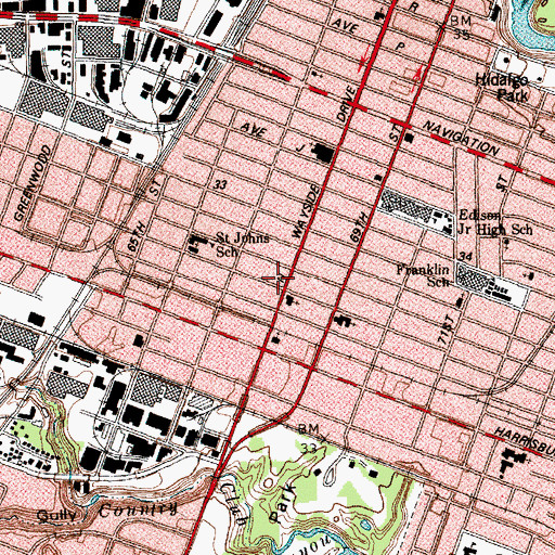 Topographic Map of Iglesia de Jesucristo del Fundamental Apostolico Church, TX
