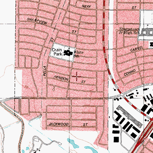 Topographic Map of New Apostolic Church, TX