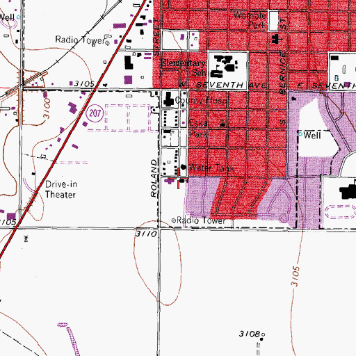Topographic Map of Fellowship Baptist Church, TX