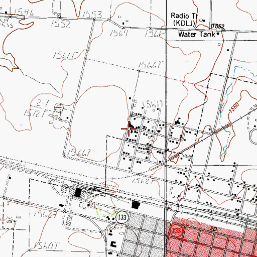 Topographic Map of Macedonia Baptist Church, TX