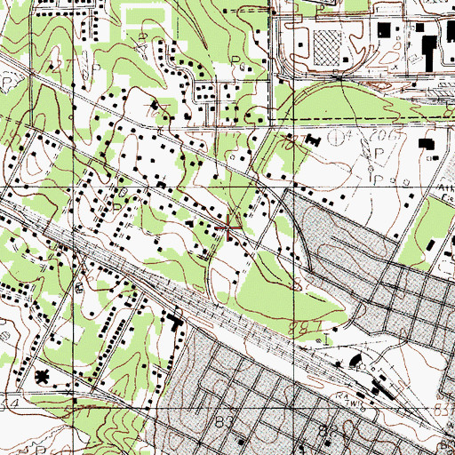 Topographic Map of Calvary Missionary Baptist Church, TX