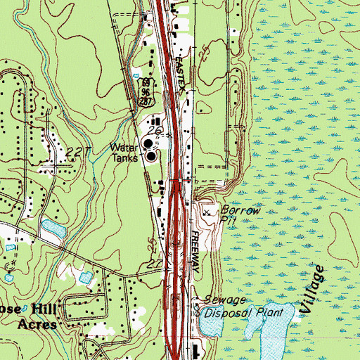 Topographic Map of First Baptist Church of Loeb, TX