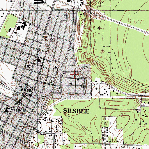 Topographic Map of Saint Paul Baptist Church, TX