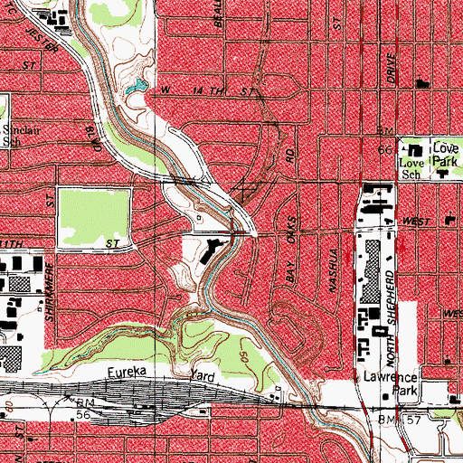 Topographic Map of Evangelistic Temple Assembly of God Church, TX