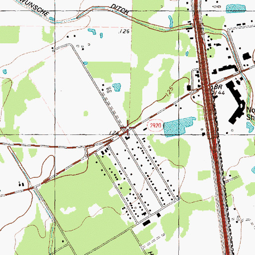 Topographic Map of First Assembly of God Church, TX