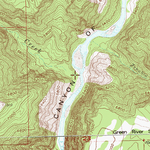 Topographic Map of Pot Creek, CO