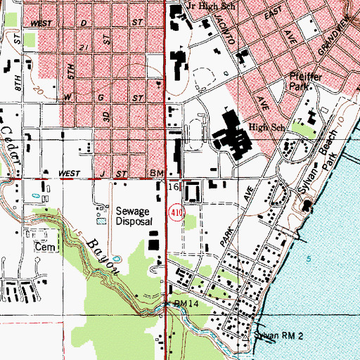 Topographic Map of First Assembly of God of LaPorte Church, TX