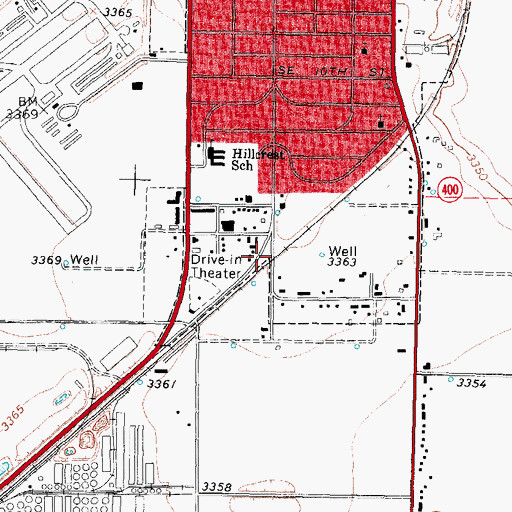 Topographic Map of Greater New Hope Holy Baptist Church, TX