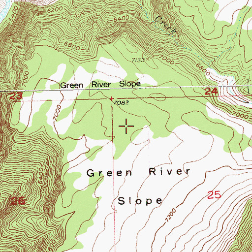 Topographic Map of Green River Slope, CO