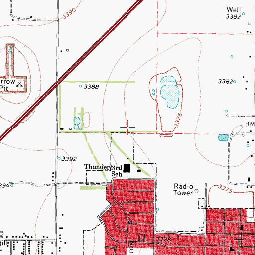 Topographic Map of New Covenant Church, TX