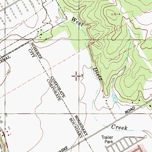 Topographic Map of Faith Apostolic Church, TX
