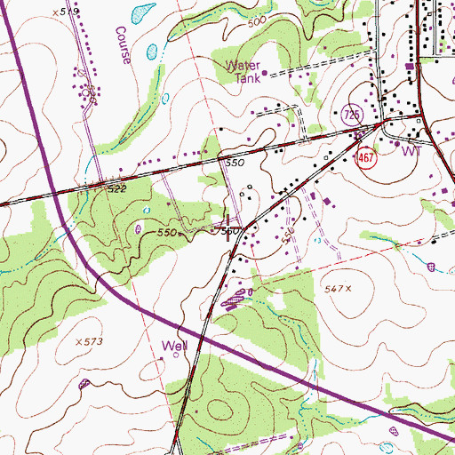Topographic Map of Missionary Greater Baptist Church, TX