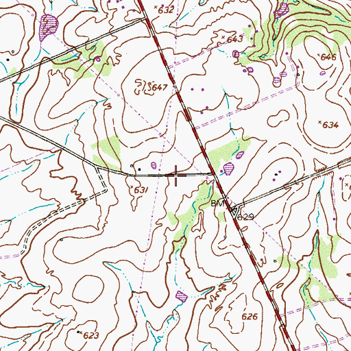 Topographic Map of New Salem Baptist Church, TX