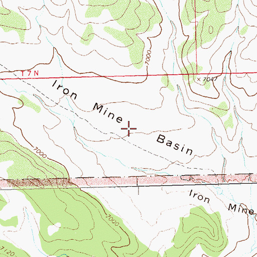 Topographic Map of Iron Mine Basin, CO