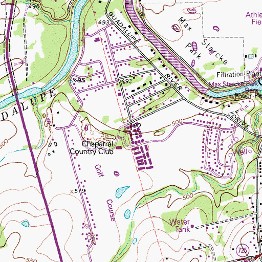 Topographic Map of New Salem Baptist Church, TX