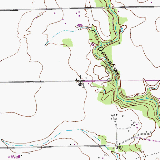 Topographic Map of Good Shepard Evangelical Church, TX