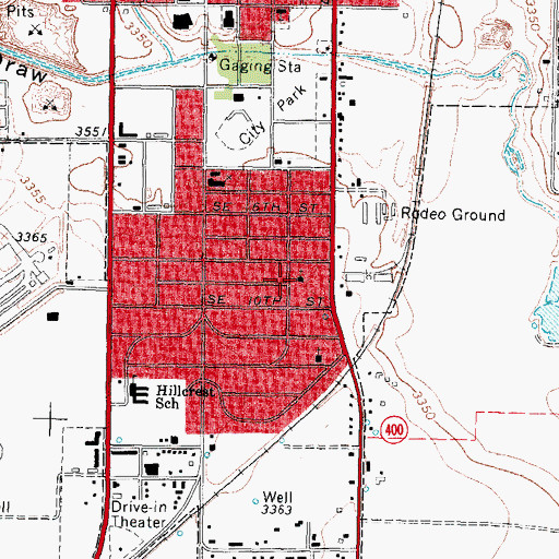 Topographic Map of Assembly of God Church Glad Tidings, TX