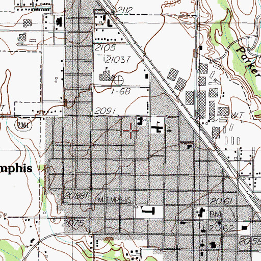 Topographic Map of Travis Baptist Church, TX