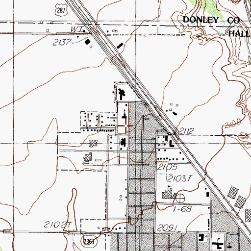 Topographic Map of Church of Christ, TX