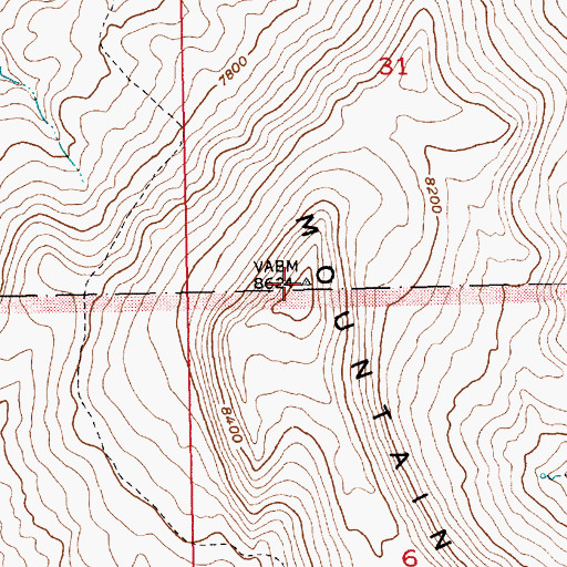 Topographic Map of Wild Mountain, CO