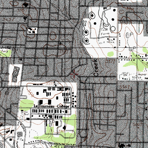 Topographic Map of Vickery Temple Church of God in Christ, TX