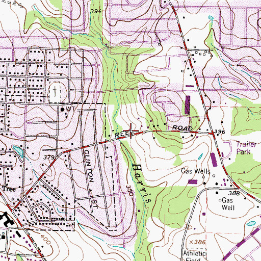 Topographic Map of Saint Michael All Angels Episcopal Church, TX