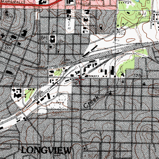 Topographic Map of New Gate United Methodist Church, TX