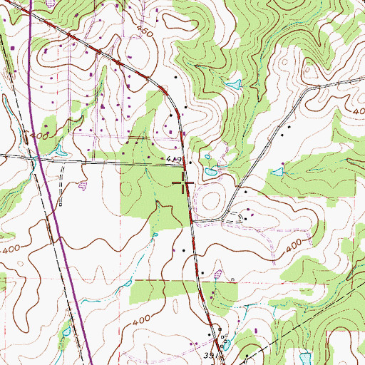 Topographic Map of Summerfield Methodist Church, TX