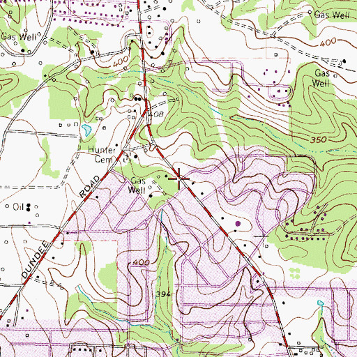 Topographic Map of Trinity United Methodist Church, TX