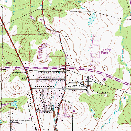 Topographic Map of Seventh Day Adventist Church, TX