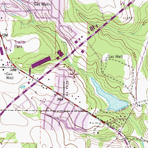 Topographic Map of Community Church of God, TX