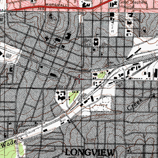 Topographic Map of Metropolitan Community Church, TX