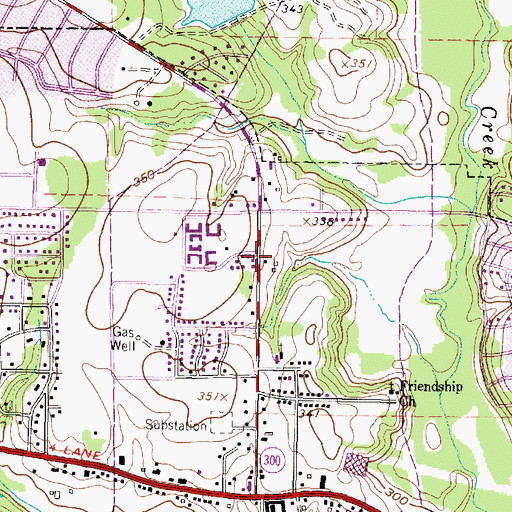 Topographic Map of Grace Missionary Baptist Church, TX