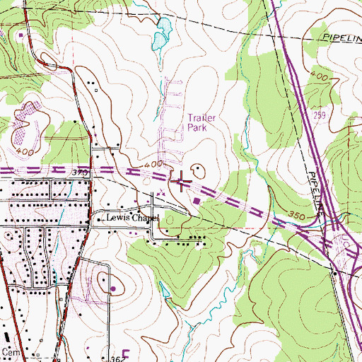 Topographic Map of Longview Missionary Baptist Church, TX