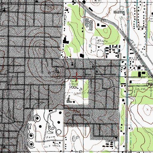 Topographic Map of Mount Calvary Baptist Church, TX