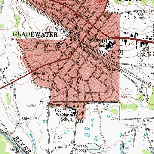 Topographic Map of New Hope Baptist Church, TX