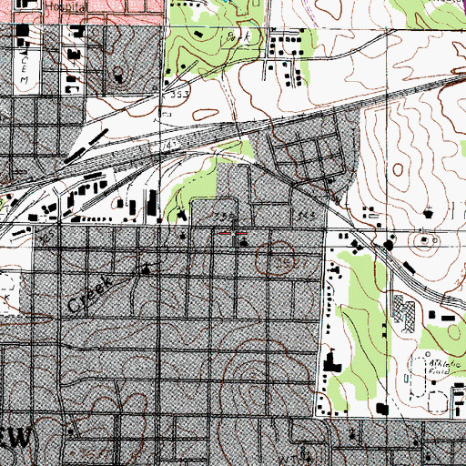 Topographic Map of New Zion Baptist Church, TX