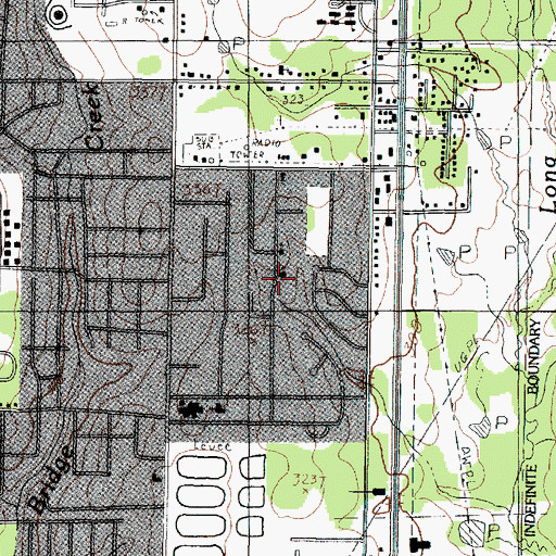 Topographic Map of Philadelphia Baptist Church, TX
