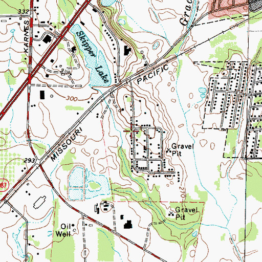 Topographic Map of Saint Paul Baptist Church, TX