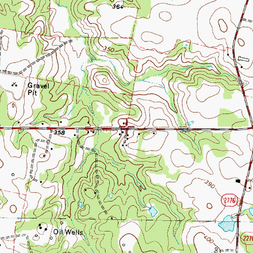 Topographic Map of Stone Ridge Baptist Church, TX