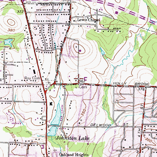 Topographic Map of Saint Marys Catholic Church, TX