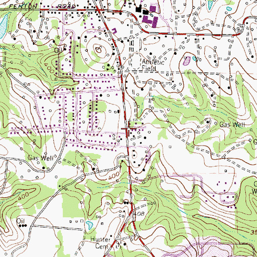 Topographic Map of Springhill Church of God, TX